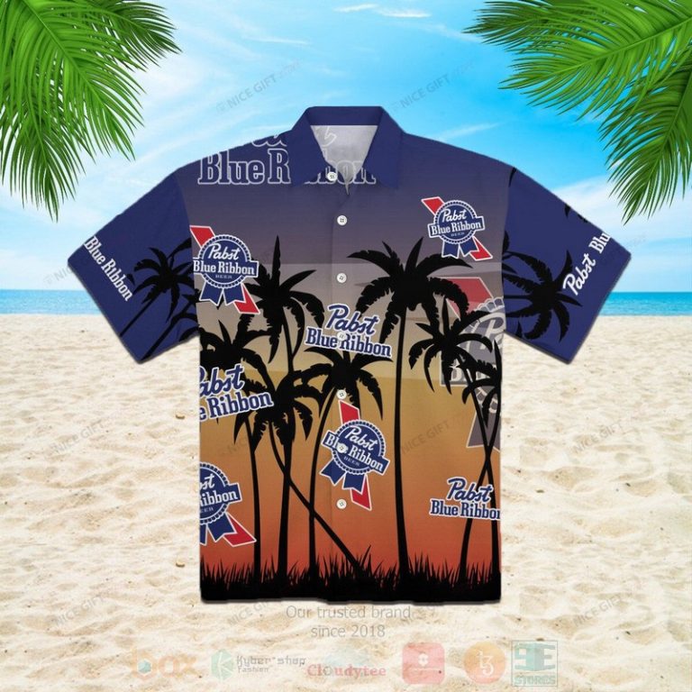 Pabst Blue Ribbon Hawaiian Shirt