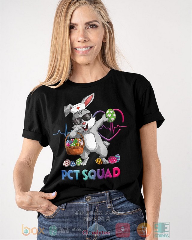 Patient Care Technician PCT Squad Bunny Dabbing shirt hoodie 1 2 3 4 5 6 7