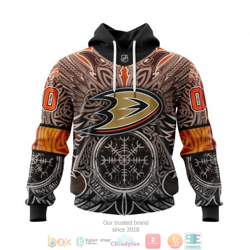 Personalized Anaheim Ducks NHL Norse Viking Symbols custom 3D shirt hoodie