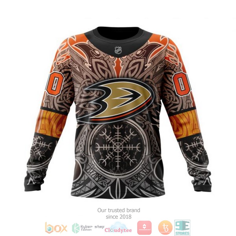 Personalized Anaheim Ducks NHL Norse Viking Symbols custom 3D shirt hoodie 1 2 3 4 5