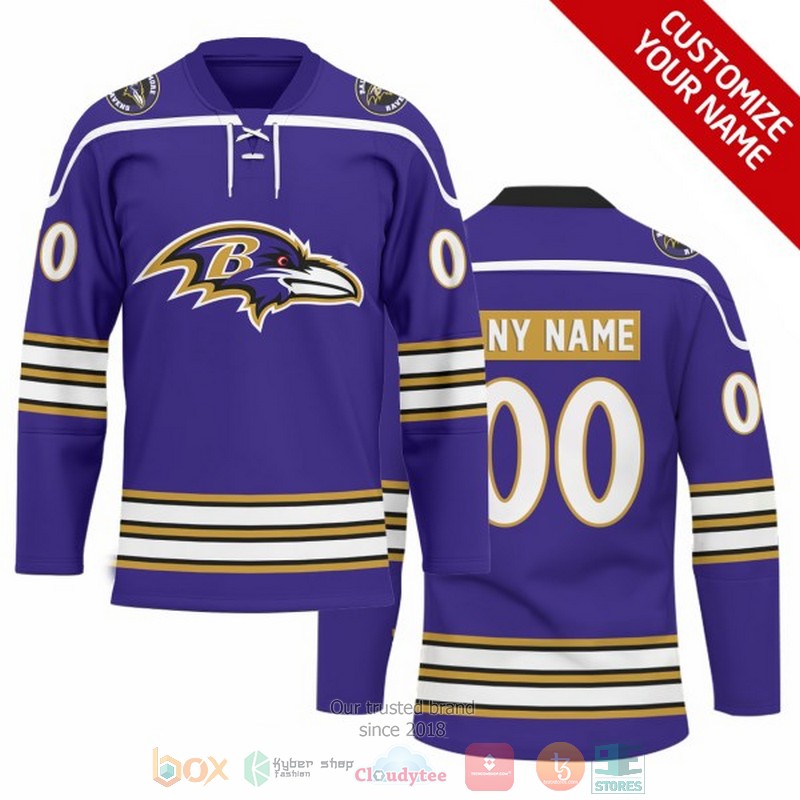 Personalized Baltimore Ravens NFL Custom Hockey Jersey