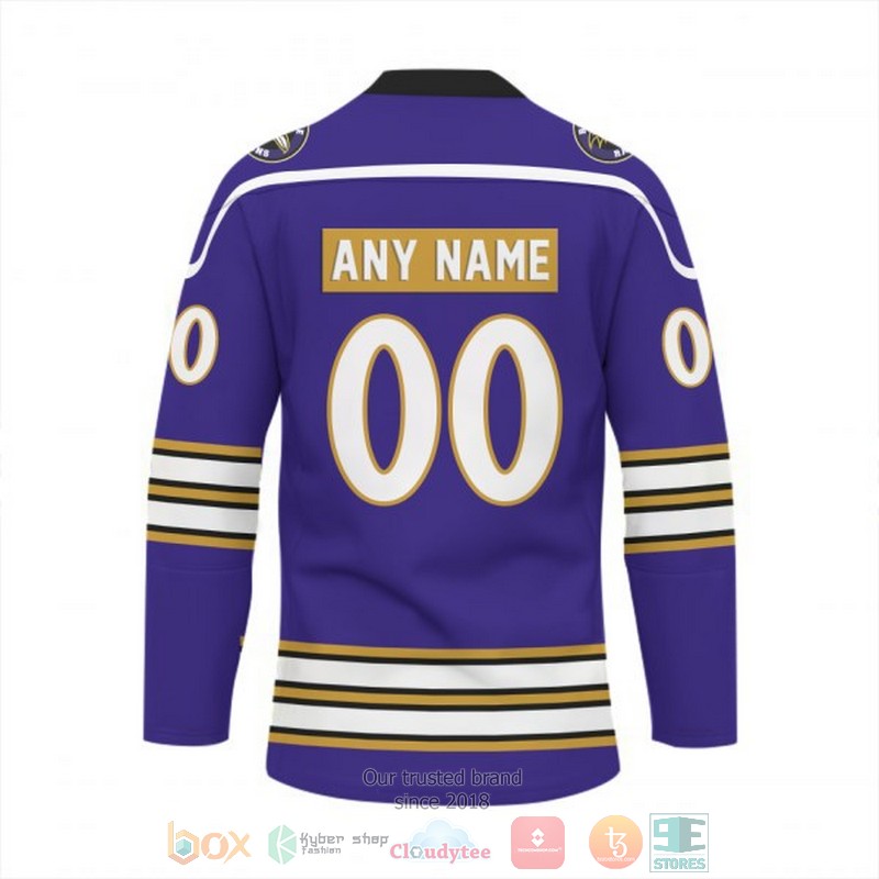Personalized Baltimore Ravens NFL Custom Hockey Jersey 1 2