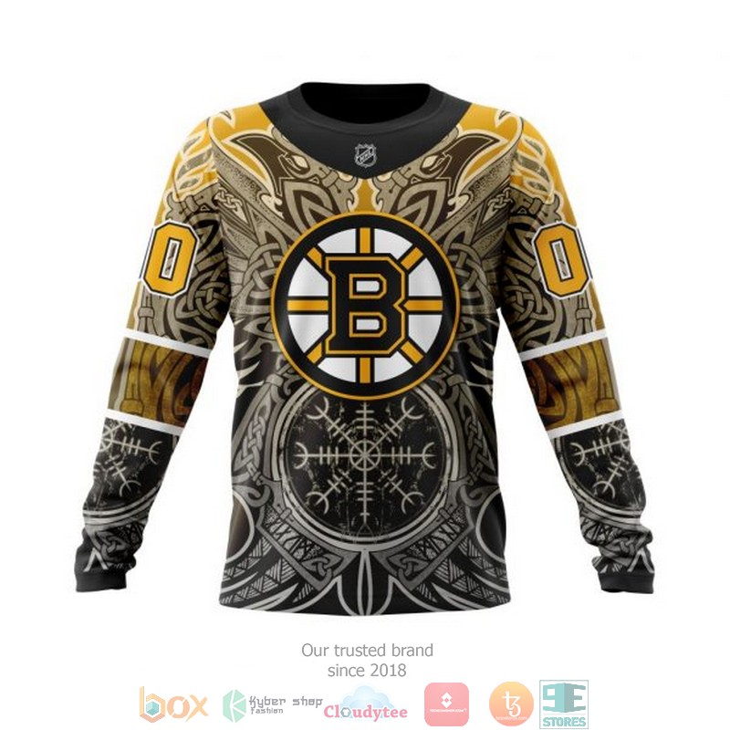 Personalized Boston Bruins NHL Norse Viking Symbols custom 3D shirt hoodie 1 2 3 4 5