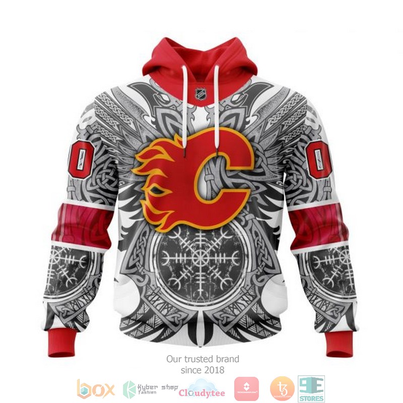 Personalized Calgary Flames NHL Norse Viking Symbols custom 3D shirt hoodie