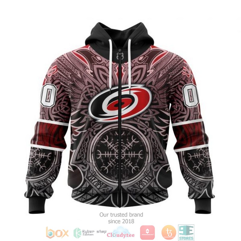 Personalized Carolina Hurricanes NHL Norse Viking Symbols custom 3D shirt hoodie 1