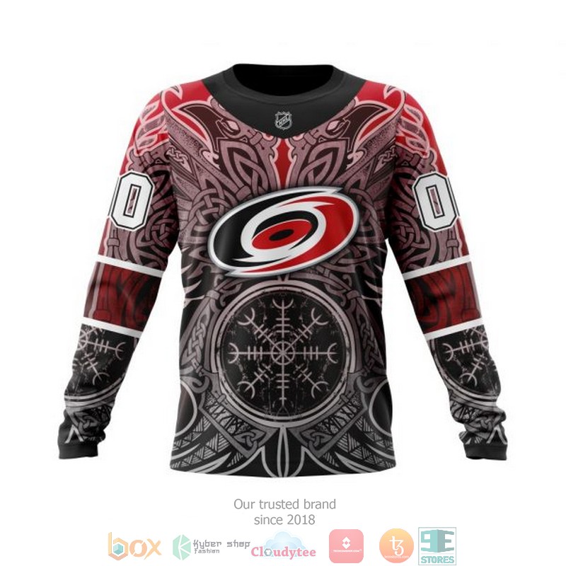 Personalized Carolina Hurricanes NHL Norse Viking Symbols custom 3D shirt hoodie 1 2 3 4 5