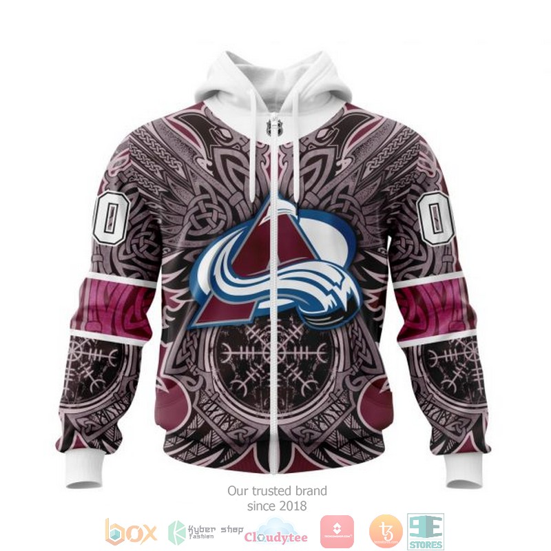 Personalized Colorado Avalanche NHL Norse Viking Symbols custom 3D shirt hoodie 1