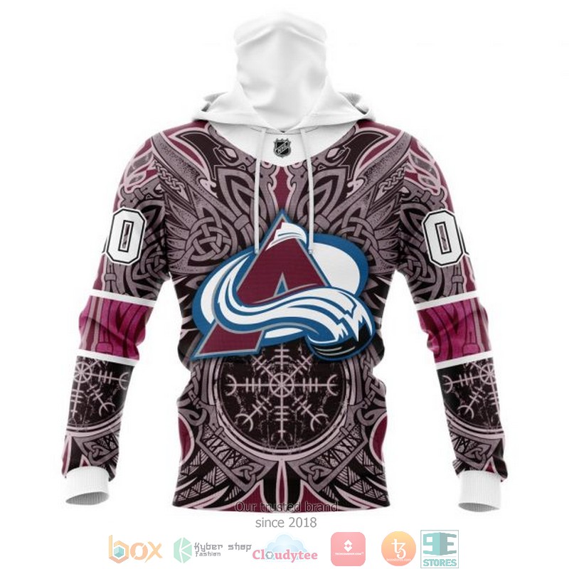 Personalized Colorado Avalanche NHL Norse Viking Symbols custom 3D shirt hoodie 1 2 3