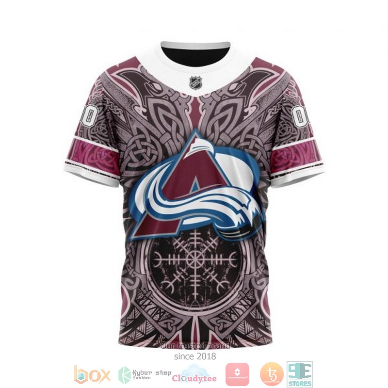 Personalized Colorado Avalanche NHL Norse Viking Symbols custom 3D shirt hoodie 1 2 3 4 5 6 7