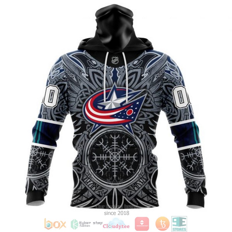 Personalized Columbus Blue Jackets NHL Norse Viking Symbols custom 3D shirt hoodie 1 2 3