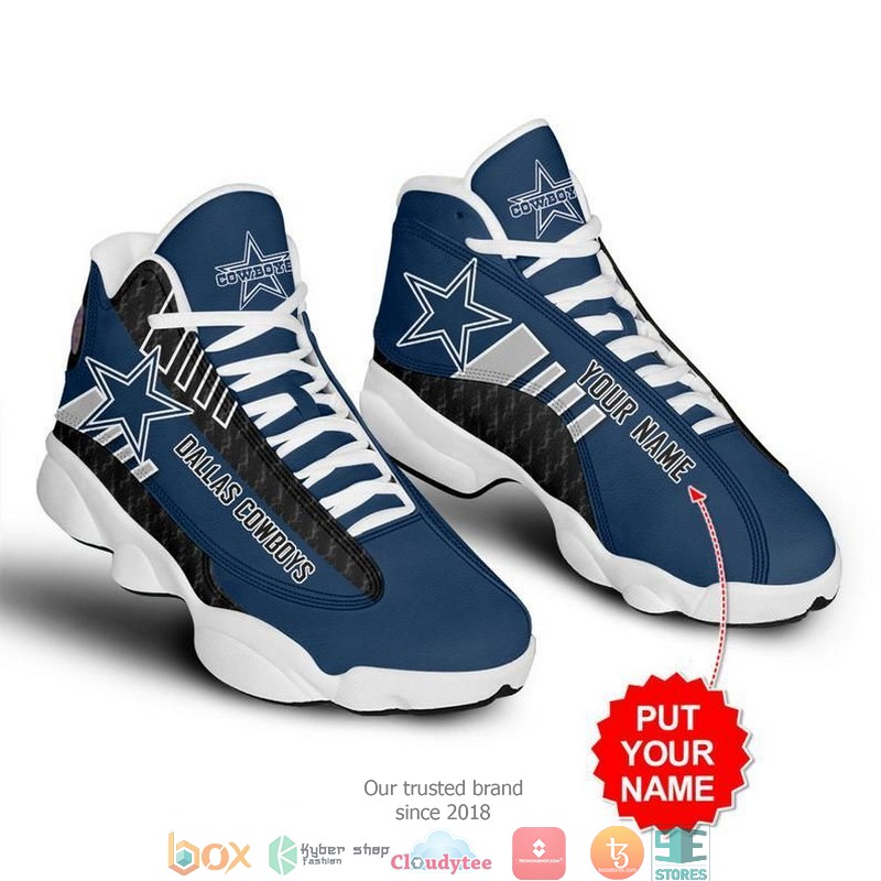 Personalized Dallas Cowboys Football NFL big logo 29 Air Jordan 13 Sneaker Shoes