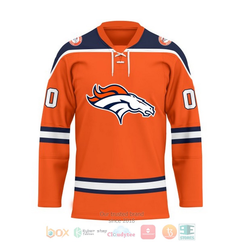 Personalized Denver Broncos NFL Custom Hockey Jersey 1