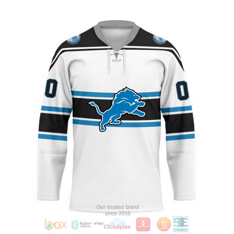 Personalized Detroit Lions NFL Custom Hockey Jersey 1
