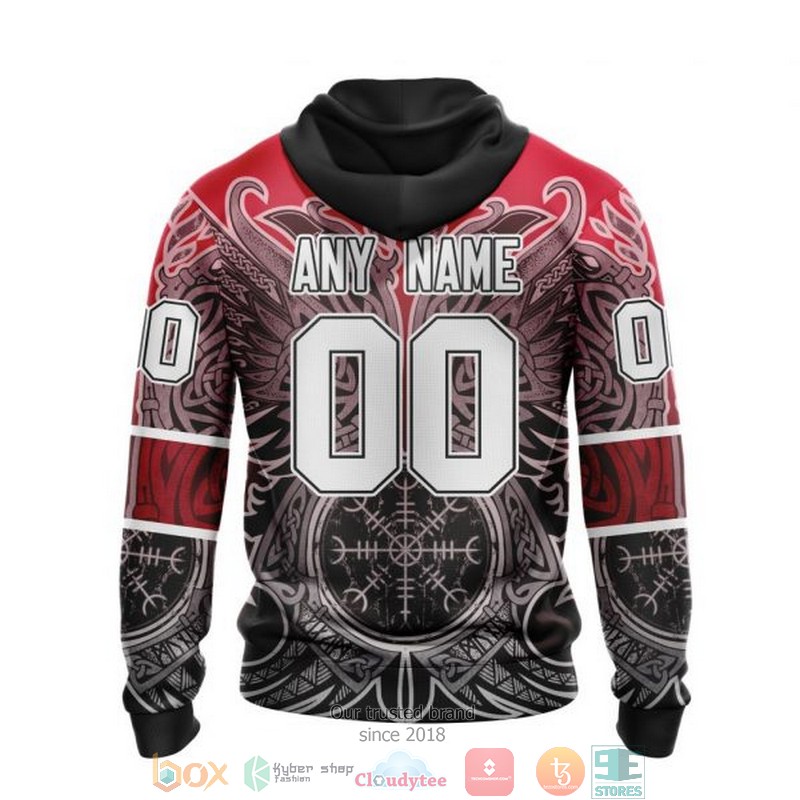 Personalized Detroit Red Wings NHL Norse Viking Symbols custom 3D shirt hoodie 1 2