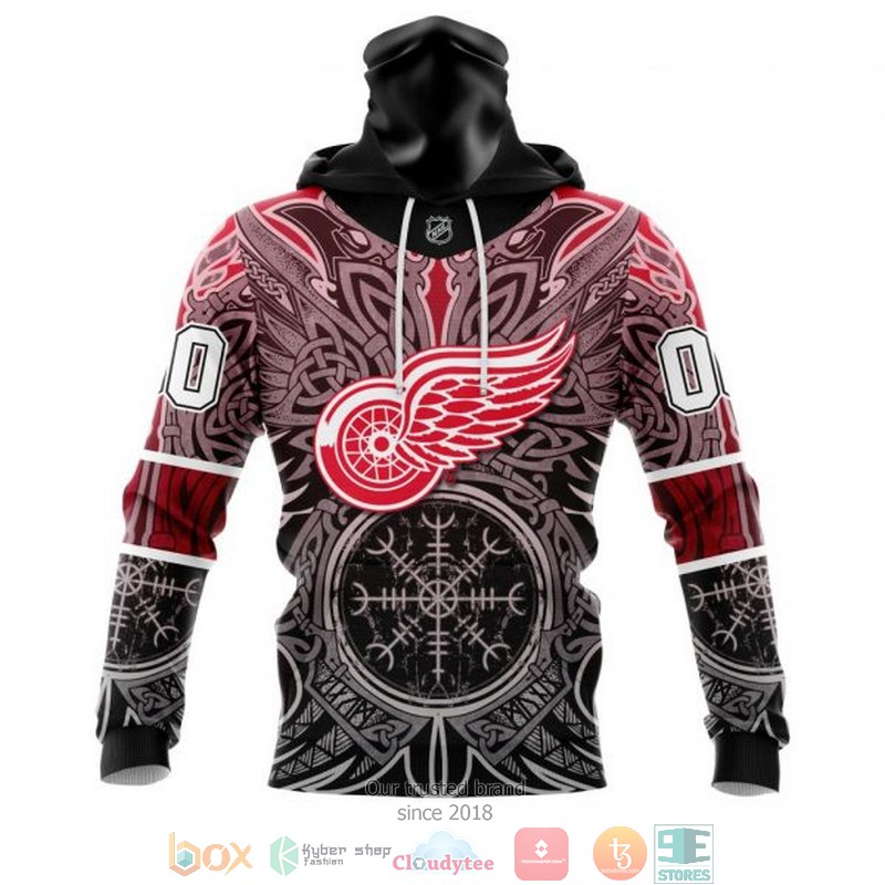 Personalized Detroit Red Wings NHL Norse Viking Symbols custom 3D shirt hoodie 1 2 3