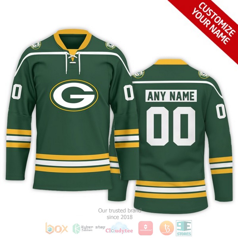 Personalized Green Bay Packers NFL Custom Hockey Jersey