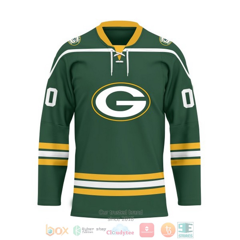 Personalized Green Bay Packers NFL Custom Hockey Jersey 1