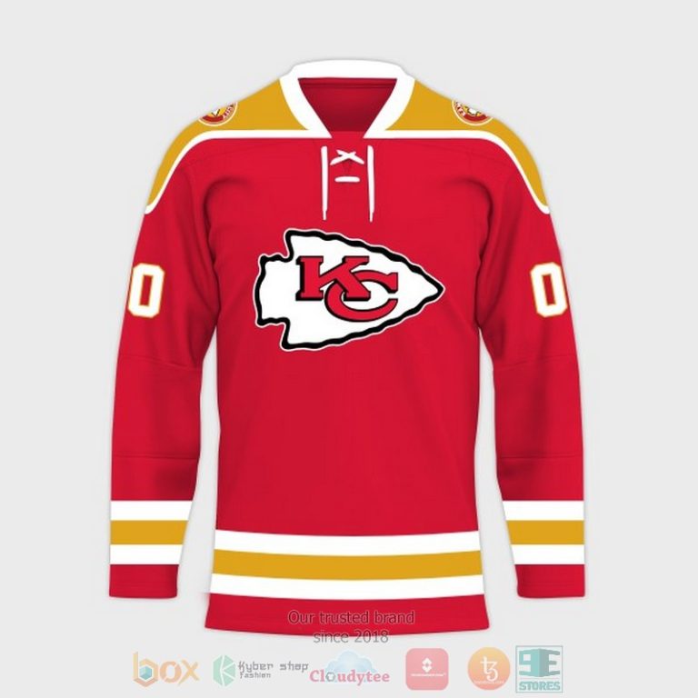 Personalized Kansas City Chiefs NFL Custom Hockey Jersey 1