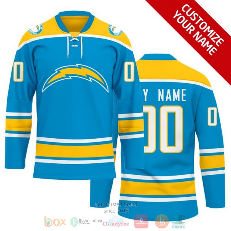 Personalized Los Angeles Chargers NFL Custom Hockey Jersey