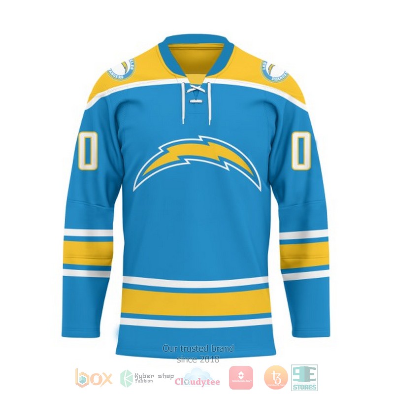 Personalized Los Angeles Chargers NFL Custom Hockey Jersey 1