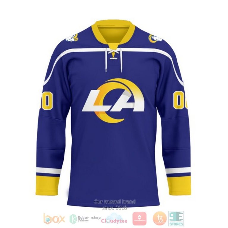 Personalized Los Angeles Rams NFL Custom Hockey Jersey 1