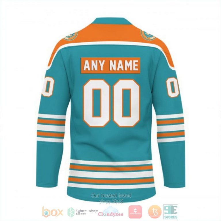 Personalized Miami Dolphins NFL Custom Hockey Jersey 1 2