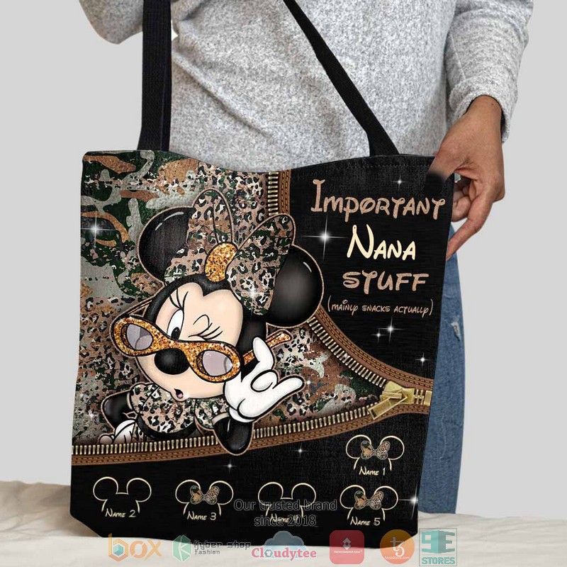 Personalized Minne Mouse Important Nana Stuff Tote bag