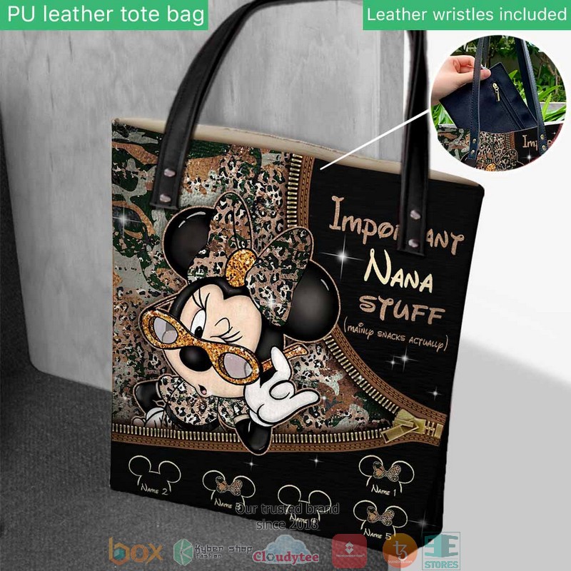 Personalized Minne Mouse Important Nana Stuff Tote bag 1 2
