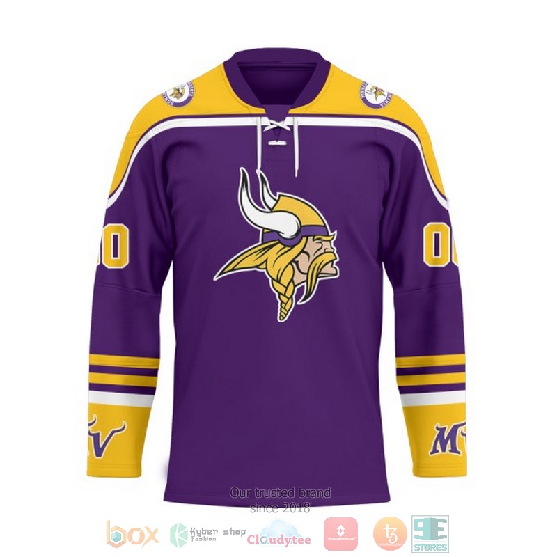 Personalized Minnesota Vikings NFL Custom Hockey Jersey 1