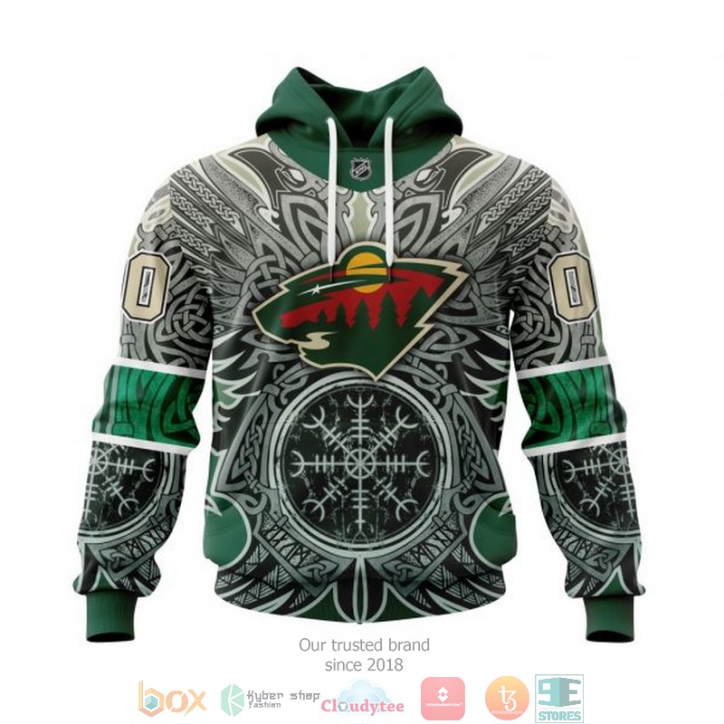 Personalized Minnesota Wild NHL Norse Viking Symbols custom 3D shirt hoodie