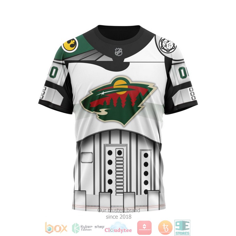 Personalized Minnesota Wild NHL Star Wars custom 3D shirt hoodie 1 2 3 4 5 6 7