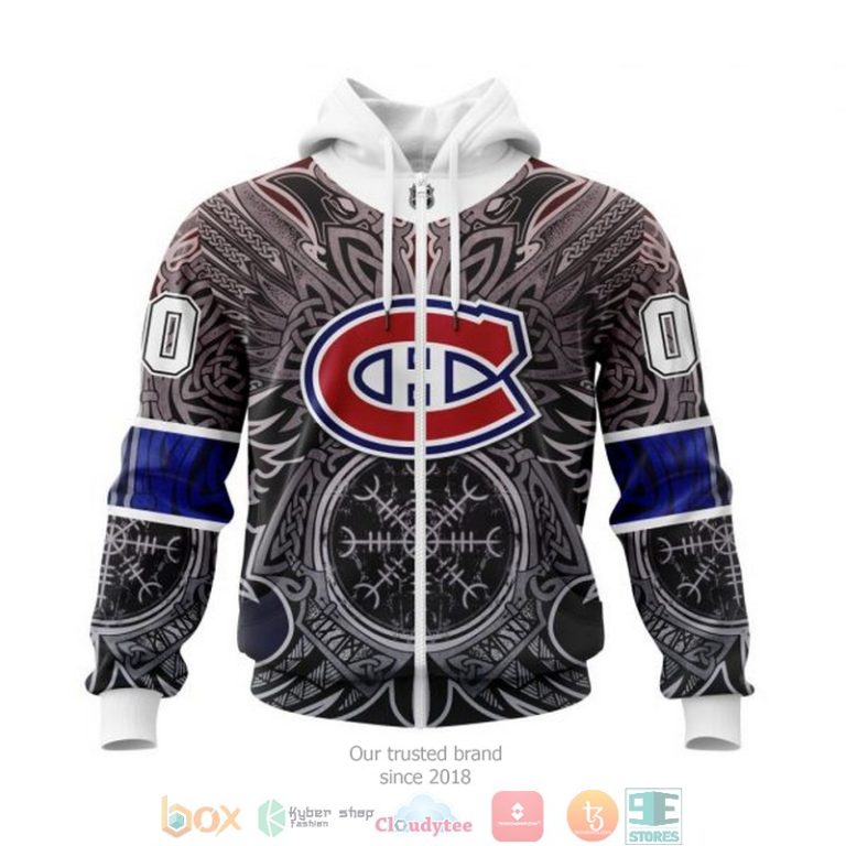 Personalized Montreal Canadiens NHL Norse Viking Symbols custom 3D shirt hoodie 1
