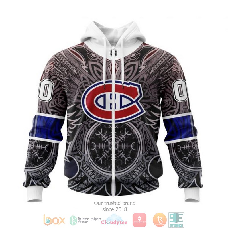 Personalized Montreal Canadiens NHL Norse Viking Symbols custom 3D shirt hoodie 1
