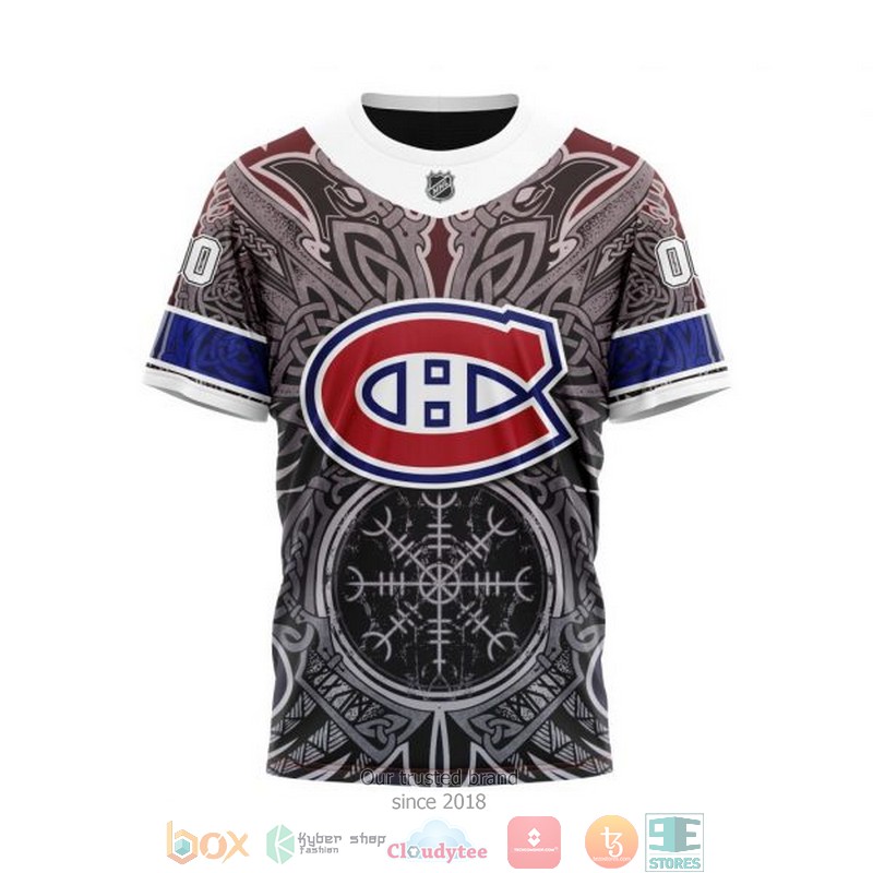 Personalized Montreal Canadiens NHL Norse Viking Symbols custom 3D shirt hoodie 1 2 3 4 5 6 7