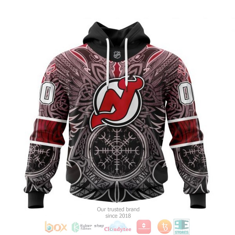 Personalized New Jersey Devils NHL Norse Viking Symbols custom 3D shirt hoodie