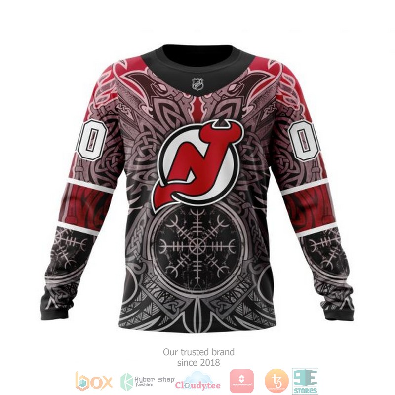 Personalized New Jersey Devils NHL Norse Viking Symbols custom 3D shirt hoodie 1 2 3 4 5