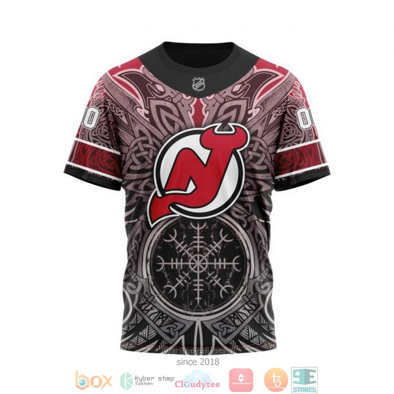 Personalized New Jersey Devils NHL Norse Viking Symbols custom 3D shirt hoodie 1 2 3 4 5 6 7