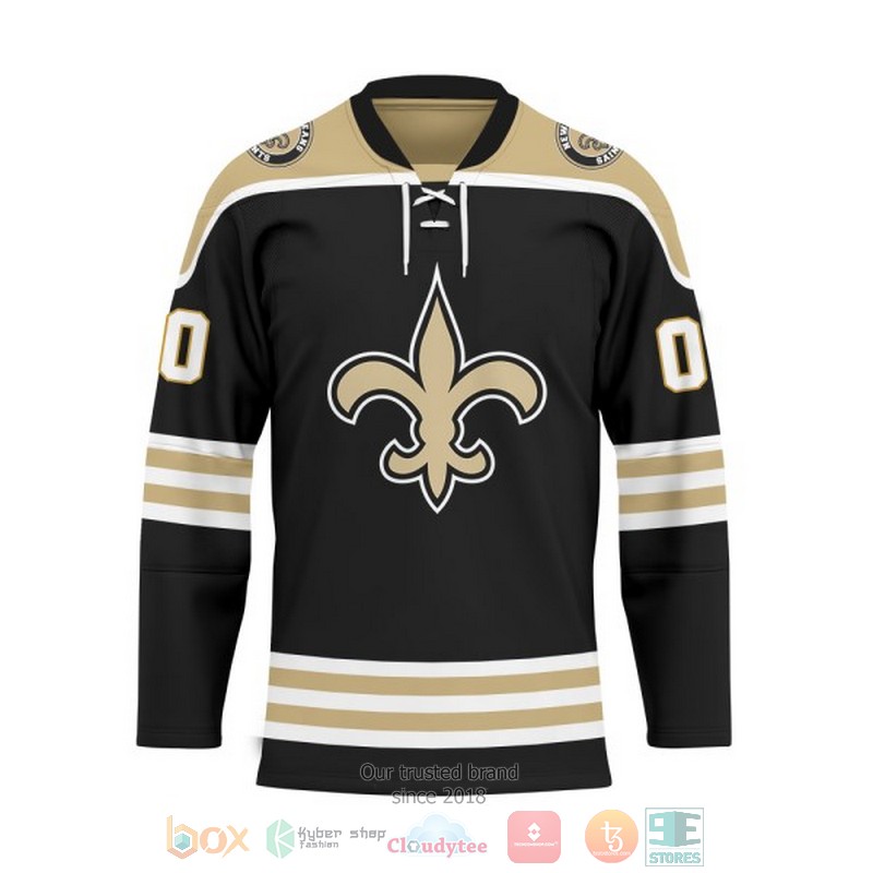 Personalized New Orleans Saints NFL Custom Hockey Jersey 1