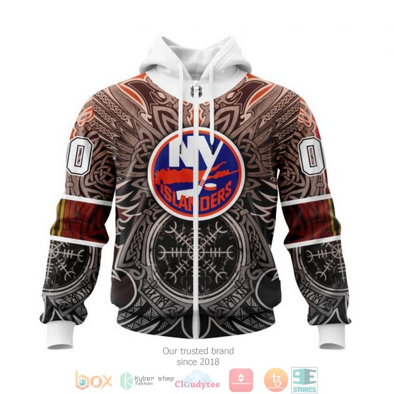 Personalized New York Islanders NHL Norse Viking Symbols custom 3D shirt hoodie 1