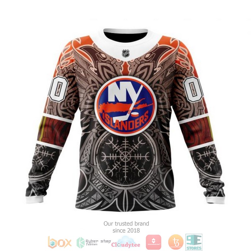 Personalized New York Islanders NHL Norse Viking Symbols custom 3D shirt hoodie 1 2 3 4 5