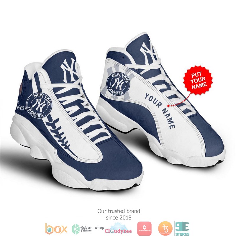 Personalized New York Yankees Baseball Air Jordan 13 Sneaker Shoes