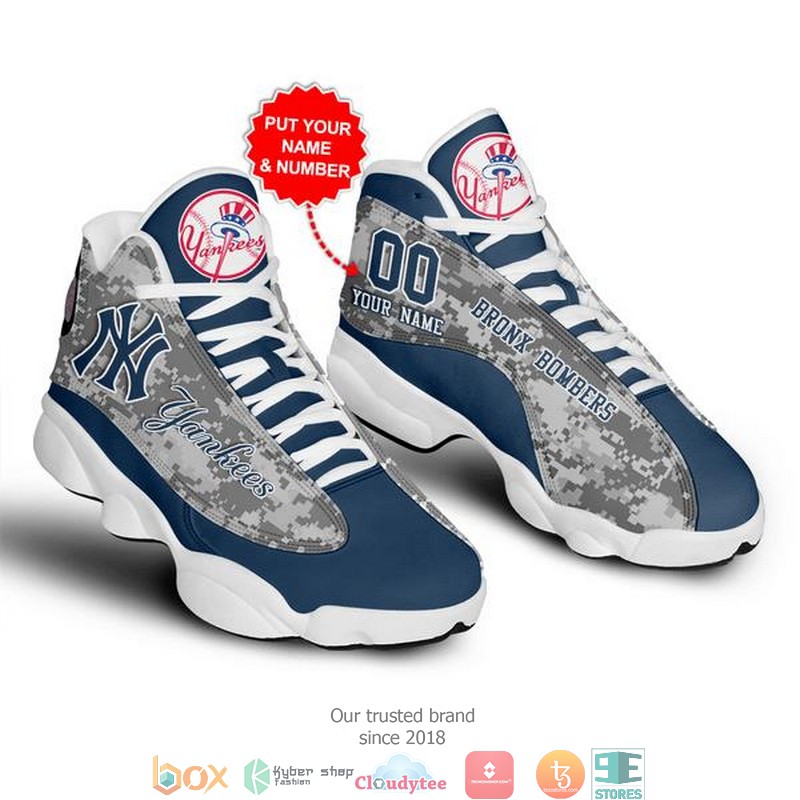 Personalized New York Yankees MLB Baseball Air Jordan 13 Sneaker Shoes