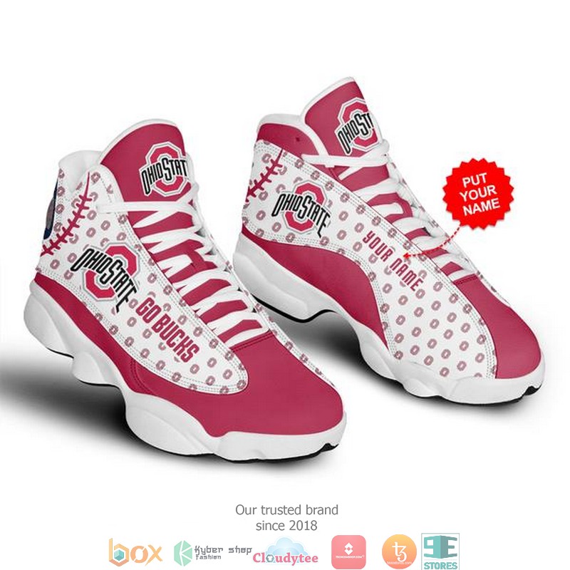 Personalized Ohio State Buckeyes NCAA Football Air Jordan 13 Sneaker Shoes