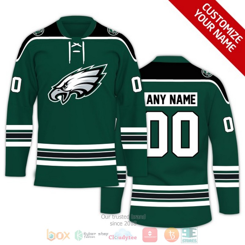 Personalized Philadelphia Eagles NFL Custom Hockey Jersey