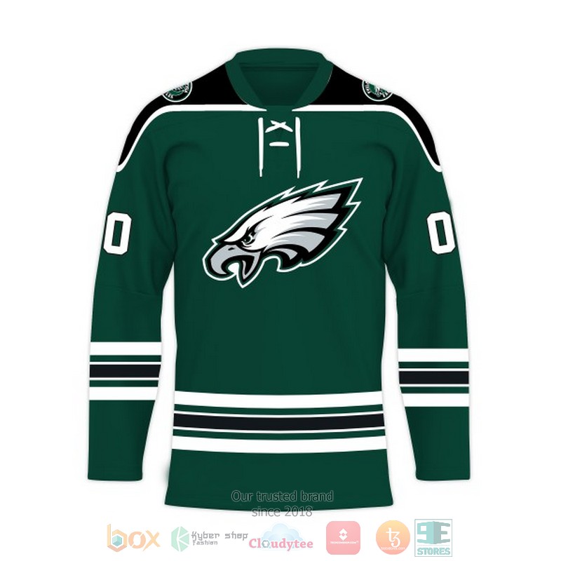 Personalized Philadelphia Eagles NFL Custom Hockey Jersey 1