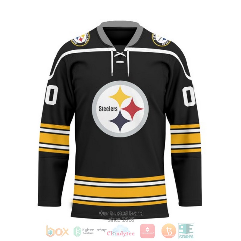 Personalized Pittsburgh Steelers NFL Custom Hockey Jersey 1