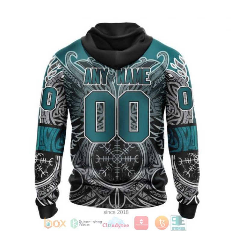 Personalized San Jose Sharks NHL Norse Viking Symbols custom 3D shirt hoodie 1 2