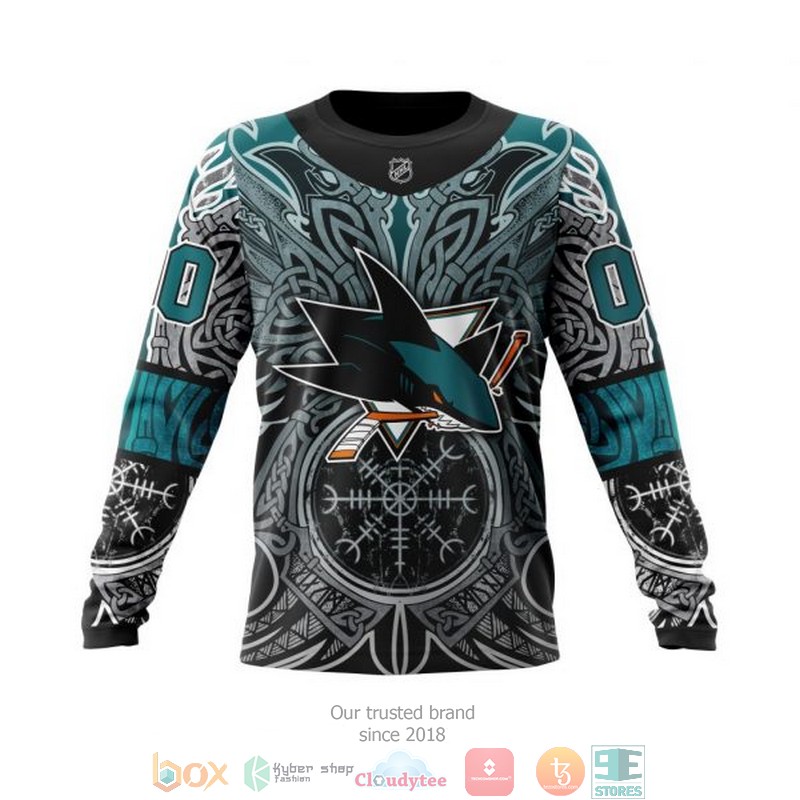 Personalized San Jose Sharks NHL Norse Viking Symbols custom 3D shirt hoodie 1 2 3 4 5
