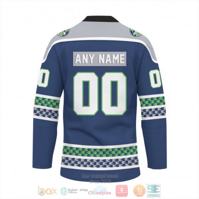 Personalized Seattle Seahawks NFL Custom Hockey Jersey 1 2
