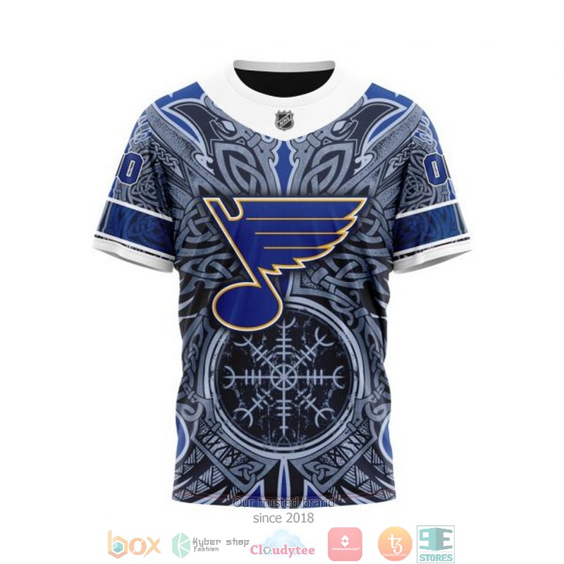 Personalized St Louis Blues NHL Norse Viking Symbols custom 3D shirt hoodie 1 2 3 4 5 6 7